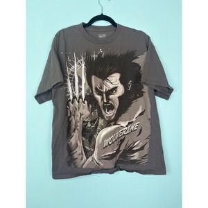 Wolverine Marvel Comic X-men Large T-Shirt Gray Giant Tag Superhero Full Graphic